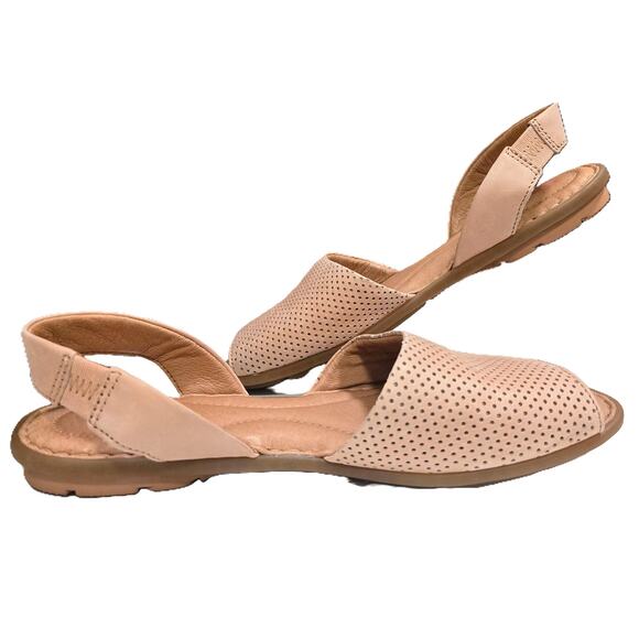 Born Trang Tan Leather Cutest Slingback Stretch Straps Sandals F18859 Women 7M - Picture 3 of 7